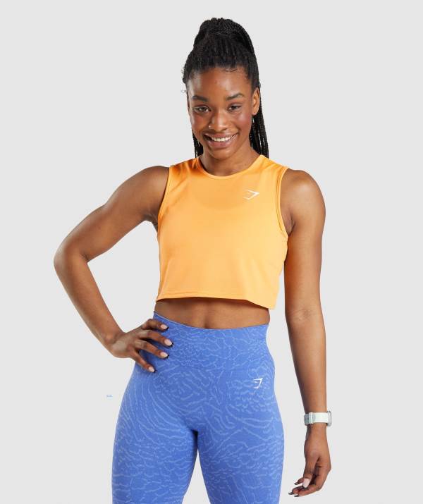 Damske Tielko Gymshark Training Crop Marhule Oranžové | ED1543876